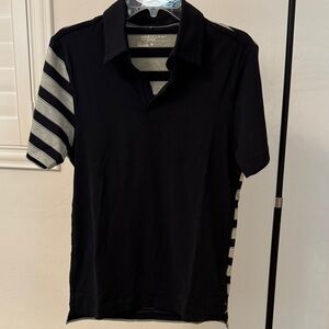 Nike Black Polo with Gray Stripes